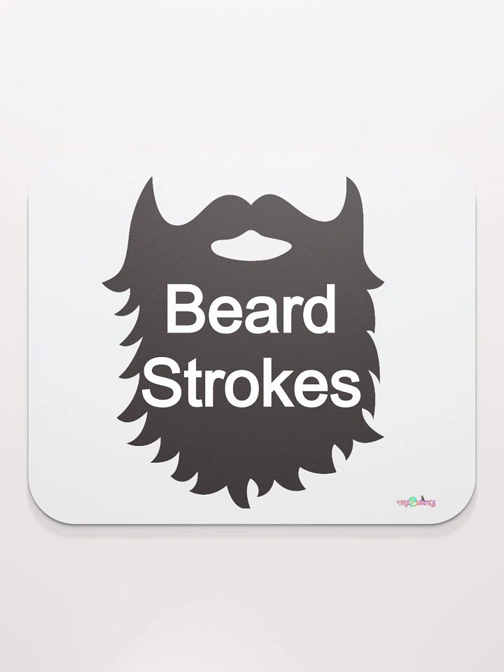 Black Beard Strokes Classic Mouse Pad (White) product image (1)