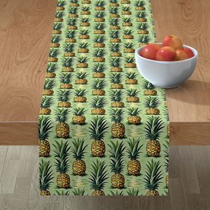 Seamless Pattern - Pineapples on a Green Background product image (8)