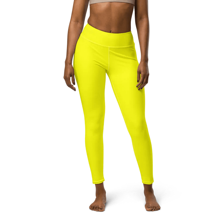 Plain Color Yellow Yoga Leggings product image (1)