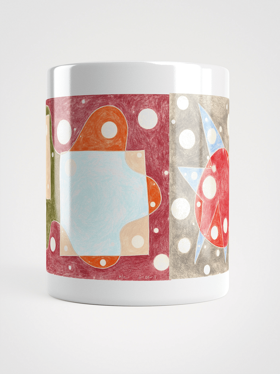 Cartoon Conflict and Curiosity White Glossy Mug product image (9)