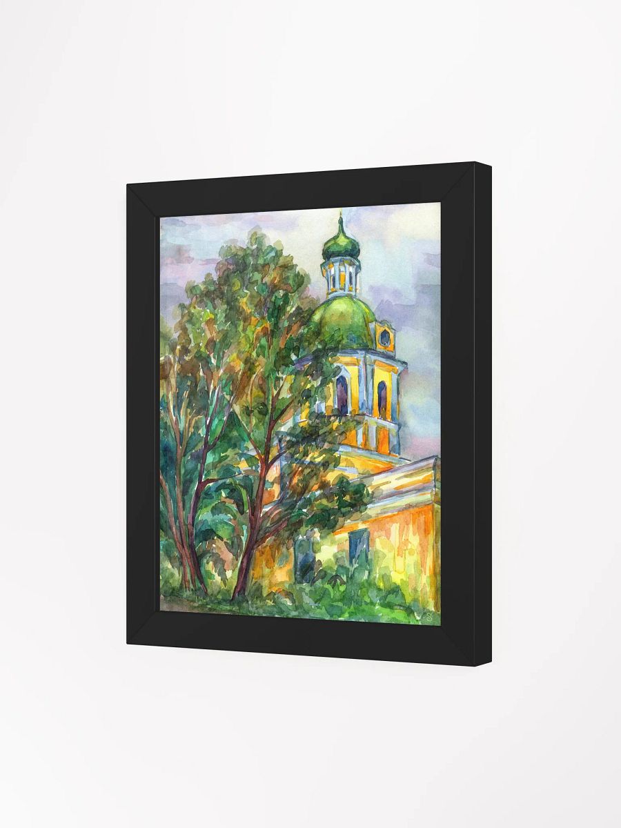 Lively Green Dome Watercolor Art Print - Historical Architecture product image (8)