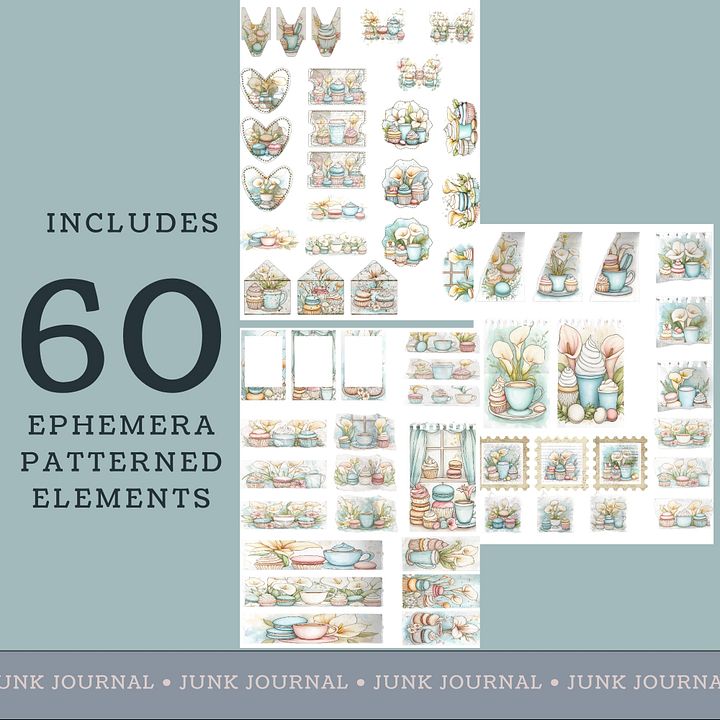 Macaron Lillies - Printable Ephemera Set 2 V6 product image (2)