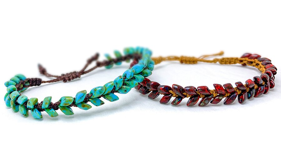 Beading Pattern – Magatama Vine Macrame Bracelet product image (3)