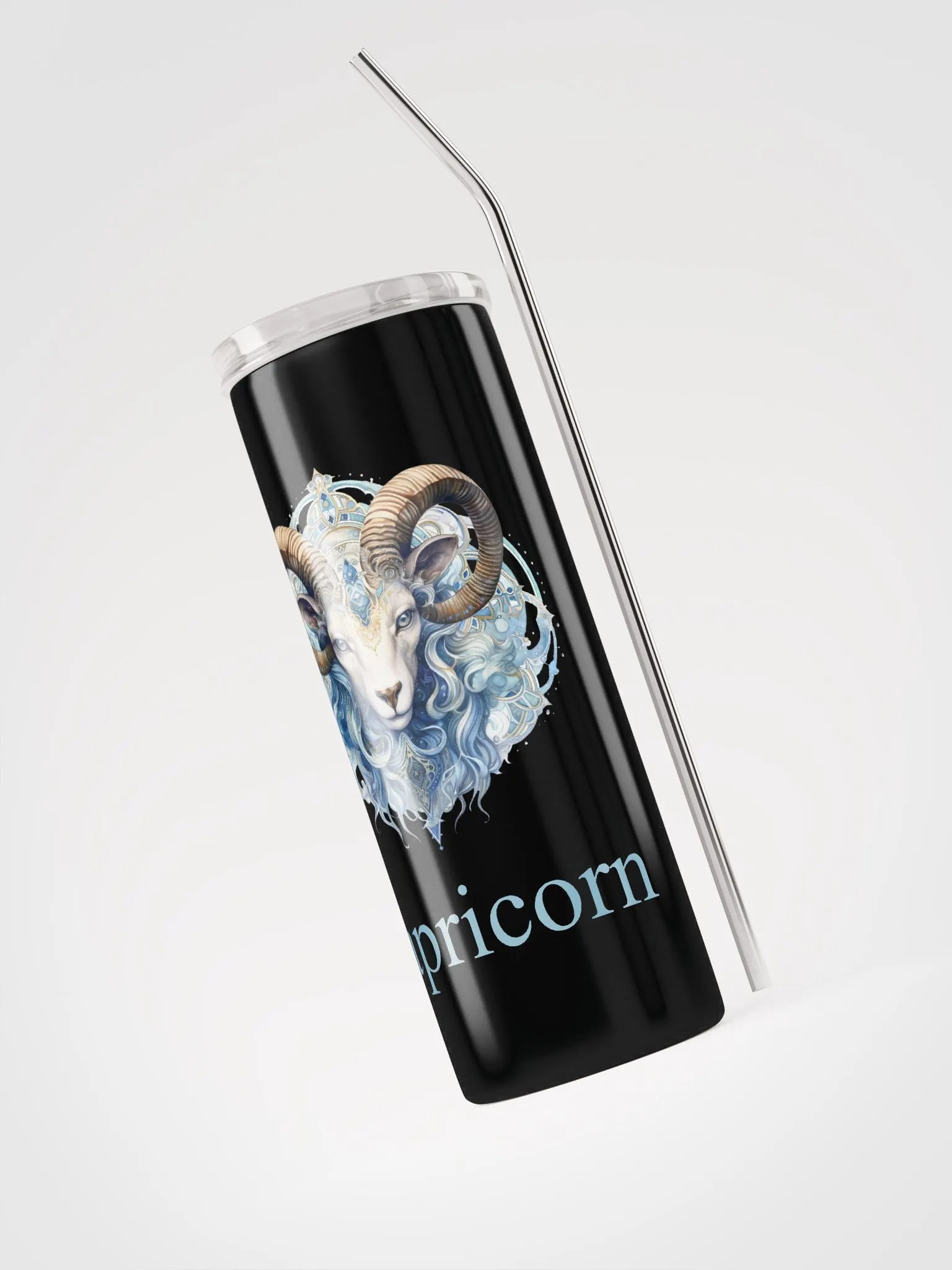 Blue Capricorn Zodiac Stainless Steel Tumbler: Sip in Zodiac Splendor product image (3)