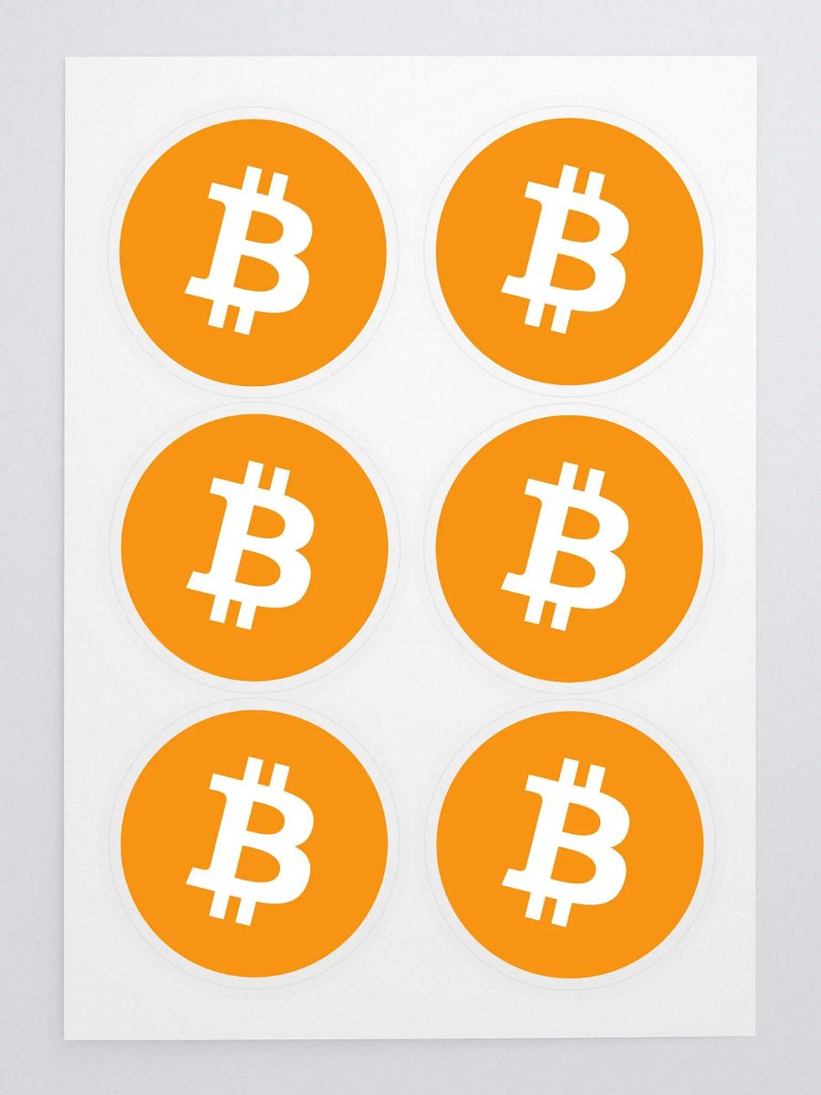 Bitcoin Kiss Cut Sticker Sheet (6-Pack) product image (1)