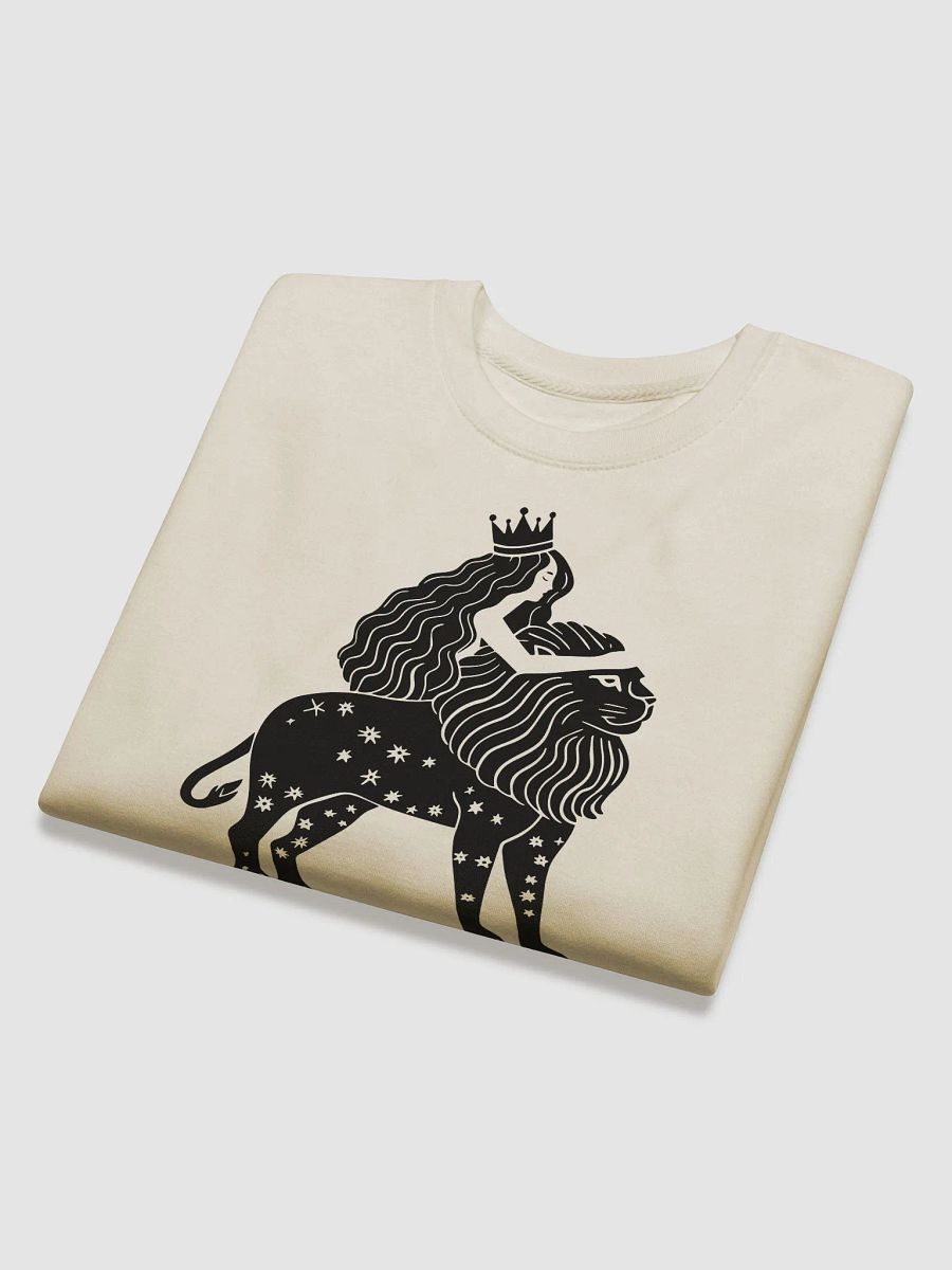 Midnight Comfort Premium Sweatshirt - Leo Zodiac Line Art | Stunning Lion Star Sign Artwork for Astrology Lovers product image (3)