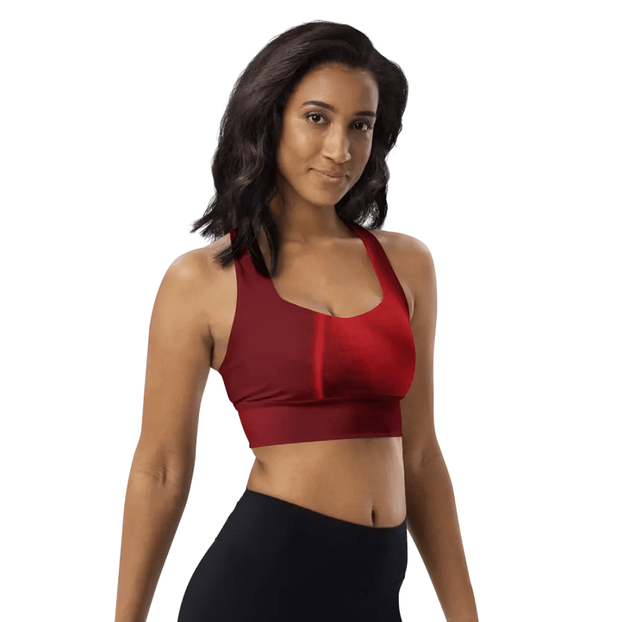 Radiant Red Longline Sports Bra product image (3)