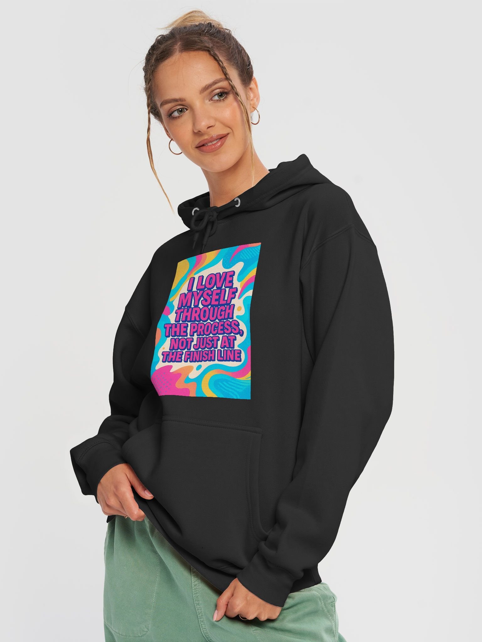 Self-Love Process Statement Hoodie – Empowering Mental Health & Affirmation Sweatshirt product image (3)