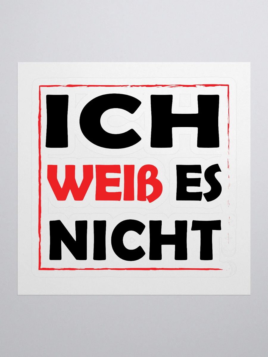 ich weiß es nicht product image (1)