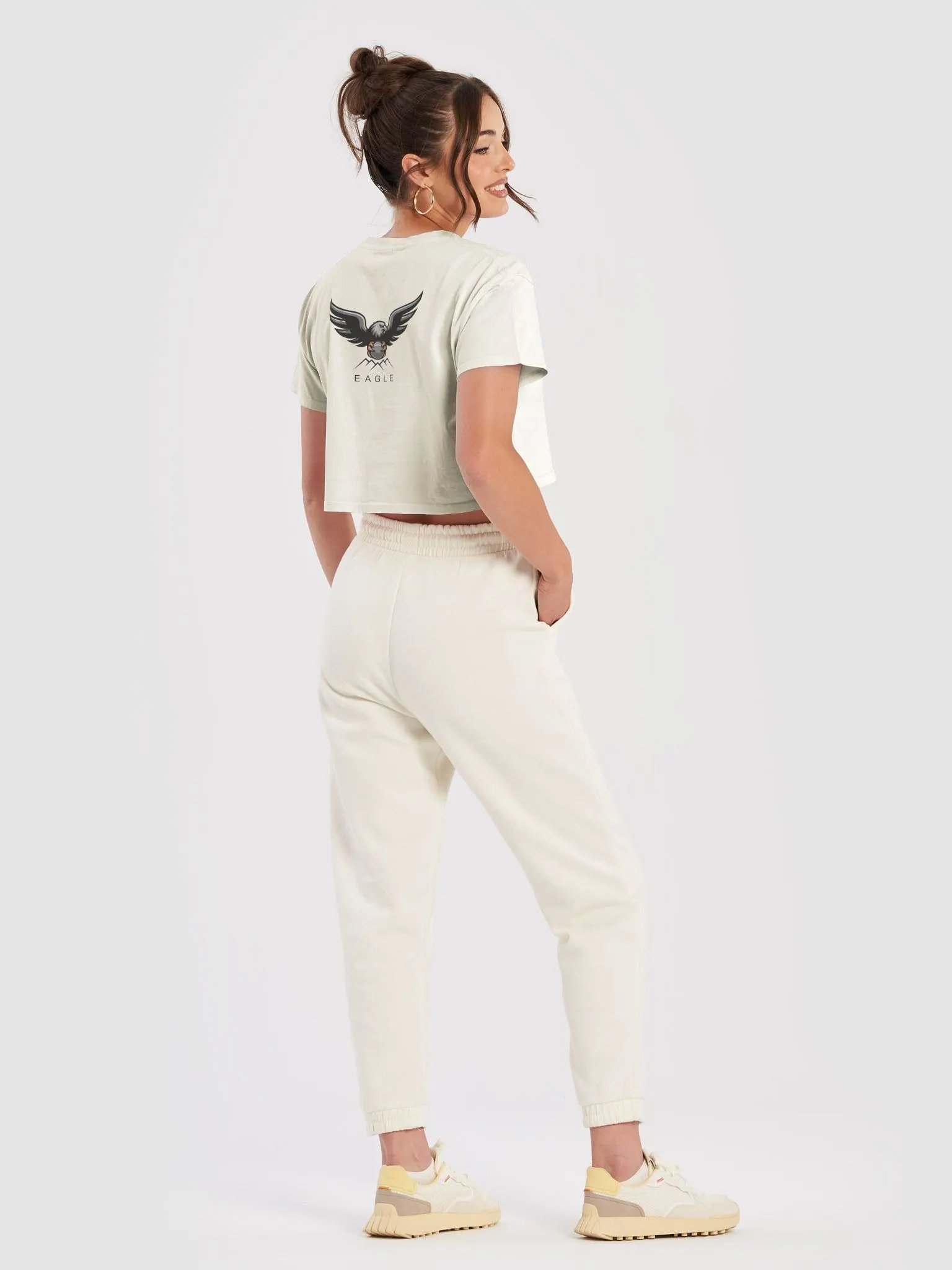 Eagle Women's Premium Crop Top with Majestic Eagle Design product image (8)