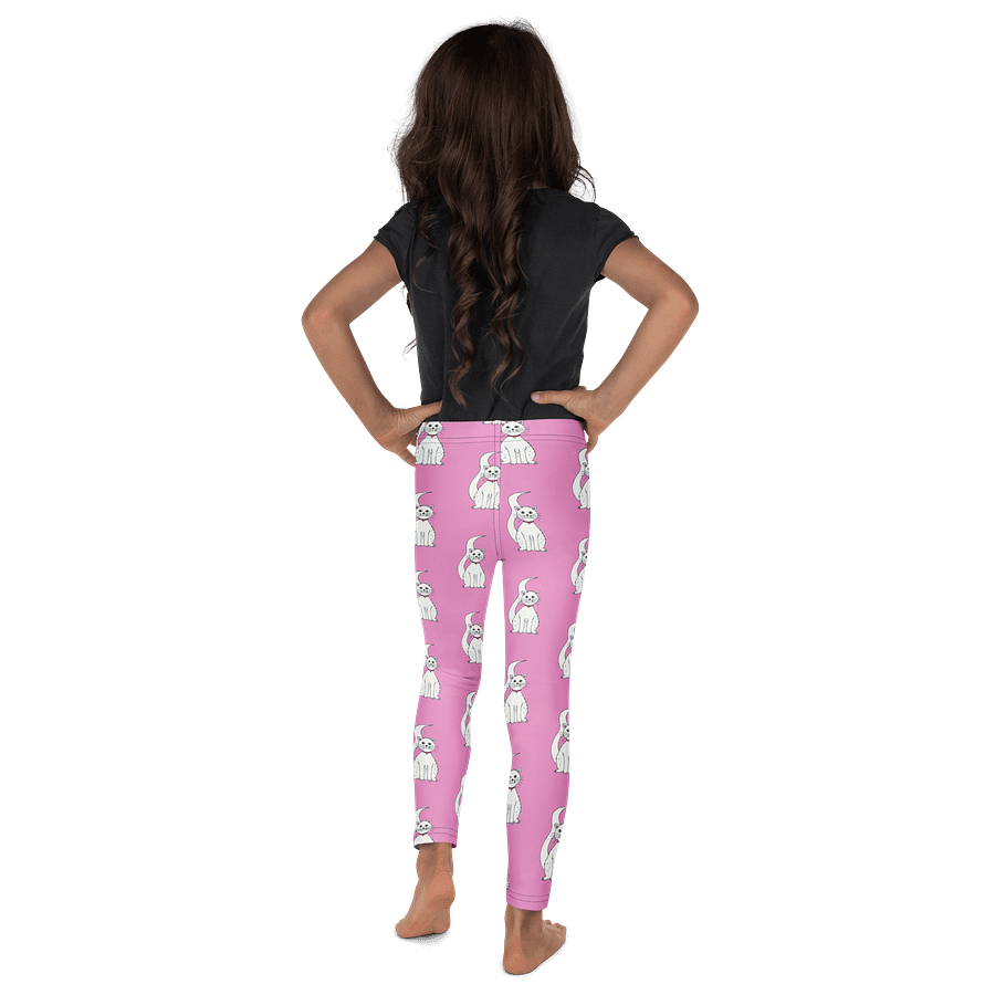 White Cat (art by Dina R.) acrylic painting picture - Kids Leggings product image (4)
