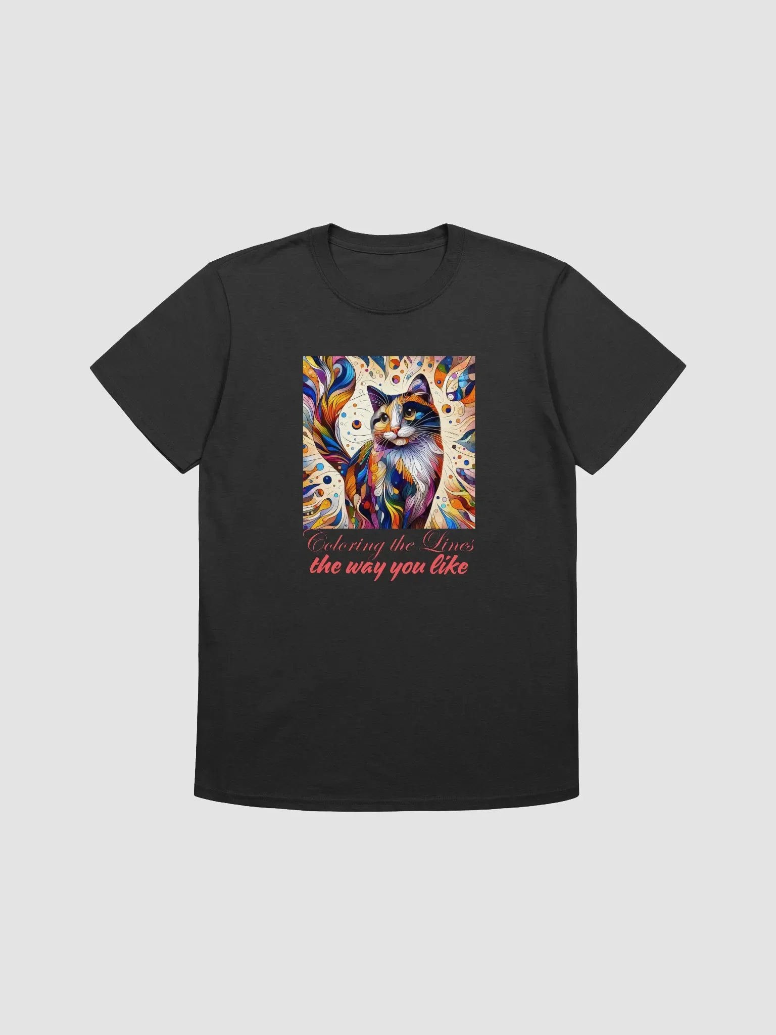 Kaleidoscopic Feline Fantasy T-Shirt product image (1)