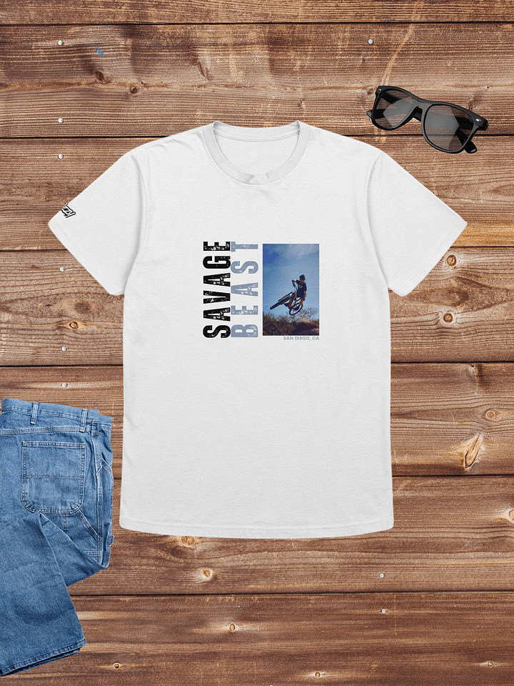 Savage Beast Mountain Biker T-Shirt (Light Colors) product image (1)