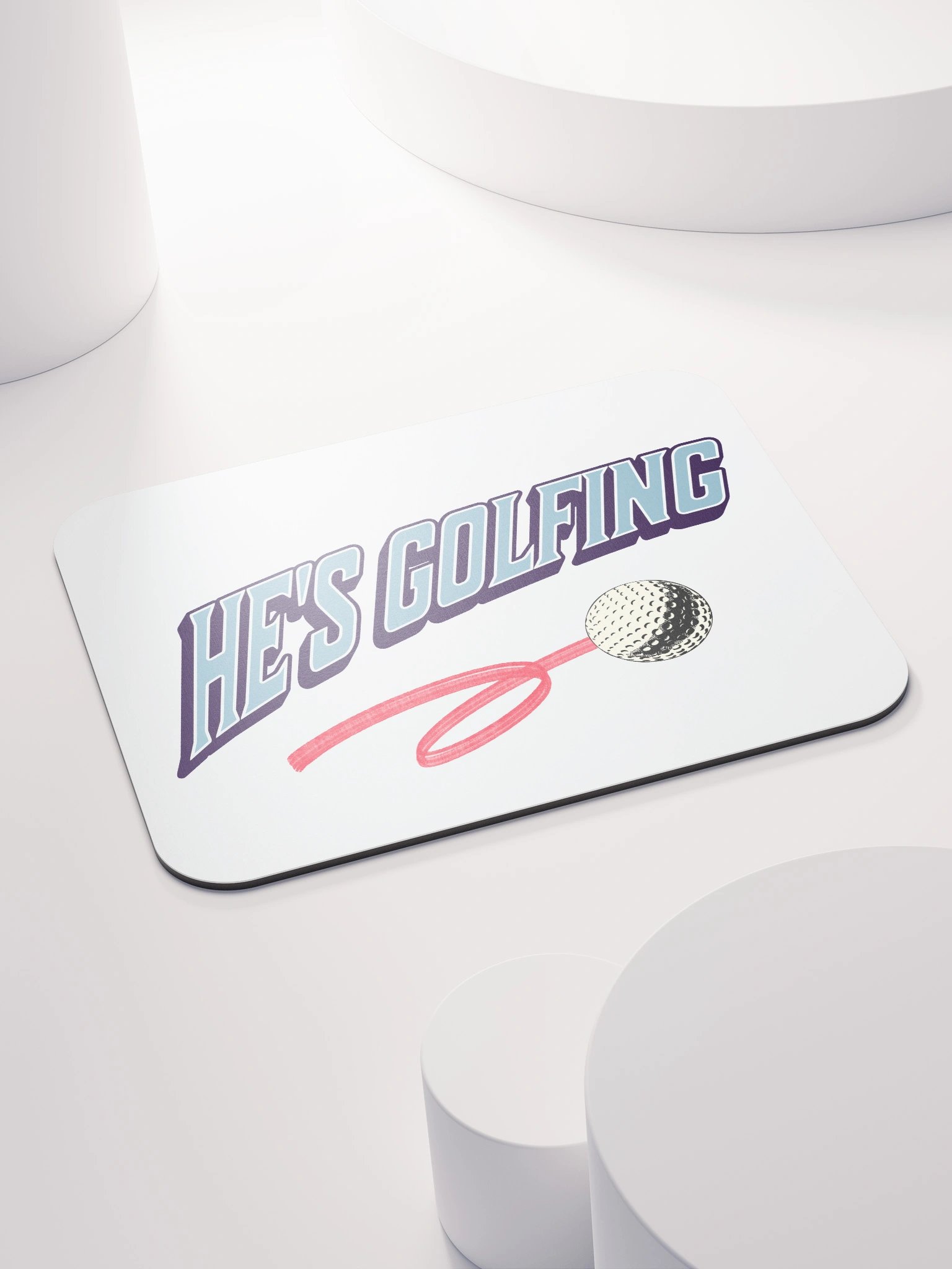 Hes Golfing Swinging Success Mouse Pad product image (4)