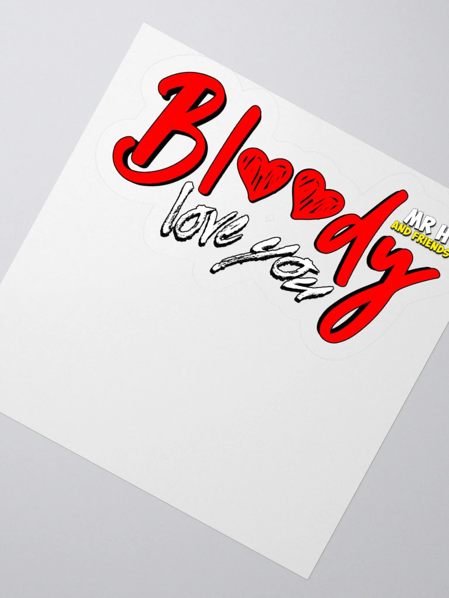 Bloody Love Kiss Cut Stickers product image (4)