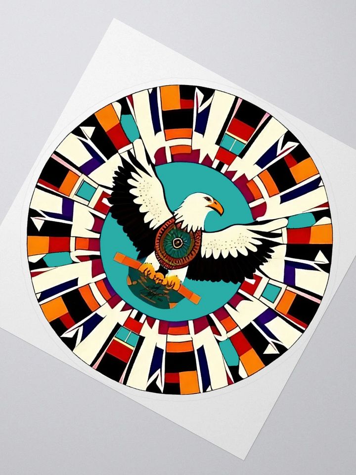 Native Eagle Round Sticker product image (6)