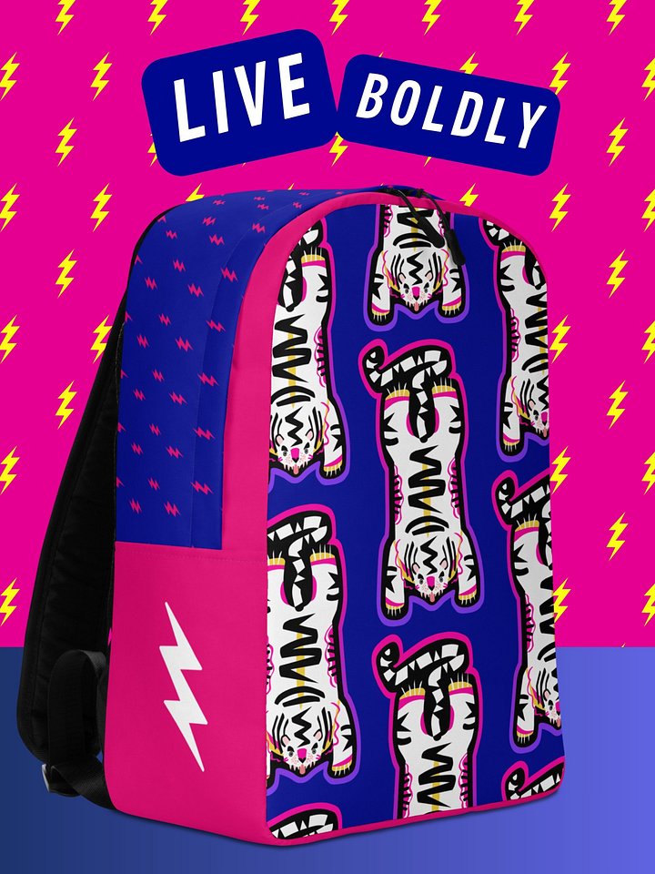 Pink & White Tiger Backpack product image (1)