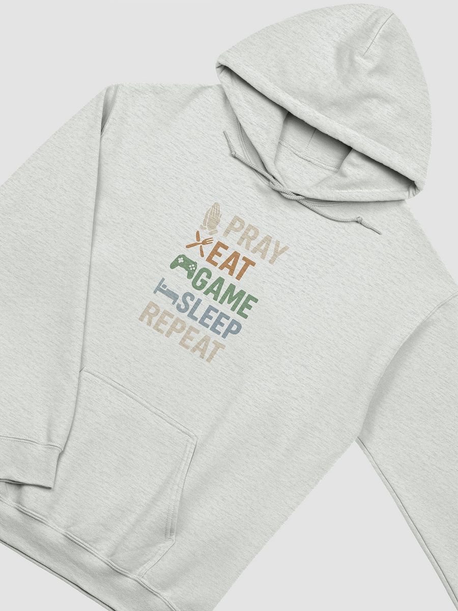 Pray Eat Game Sleep Repeat Hoodie – Christian Gamer Faithwear product image (18)