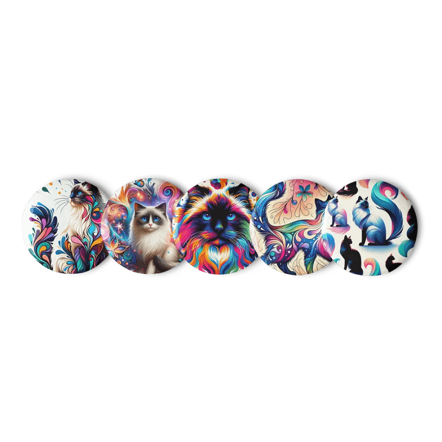 Set of Pin Buttons: Ragdoll product image (11)