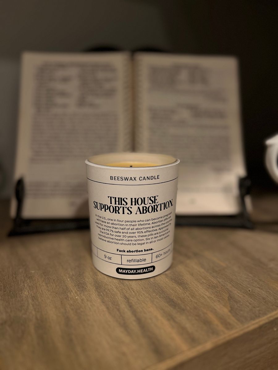 This House Supports Abortion | scented beeswax candle product image (3)