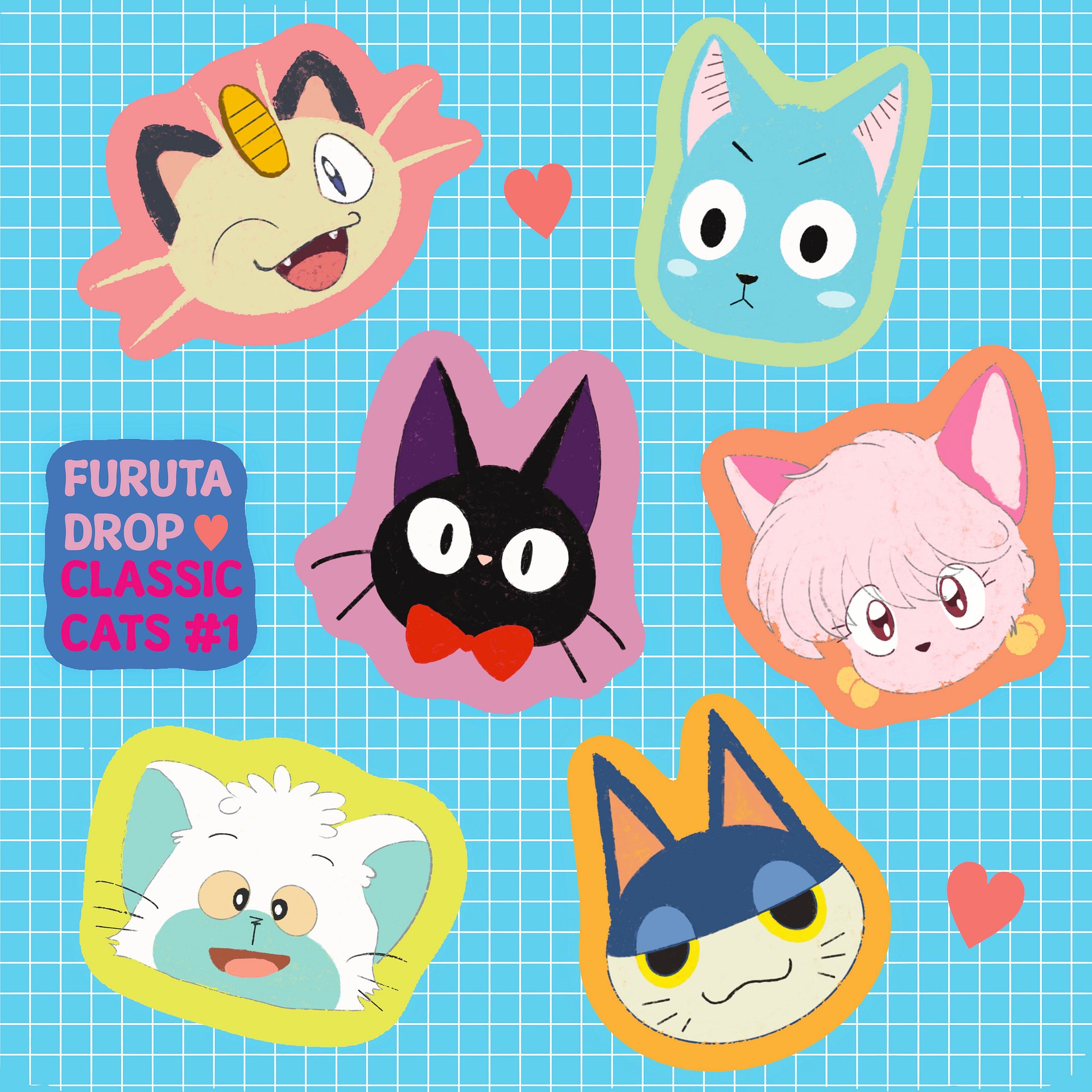 classic cats vol 1 sticker sheet product image (1)