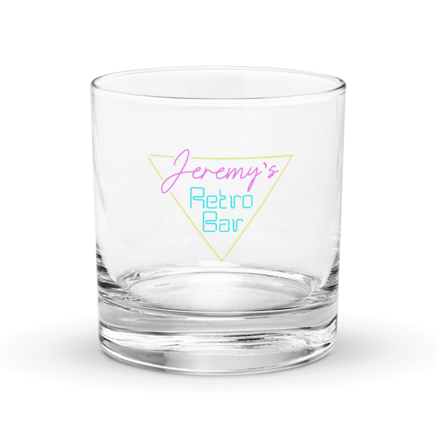 Retro Bar Logo Rocks Glass product image (1)