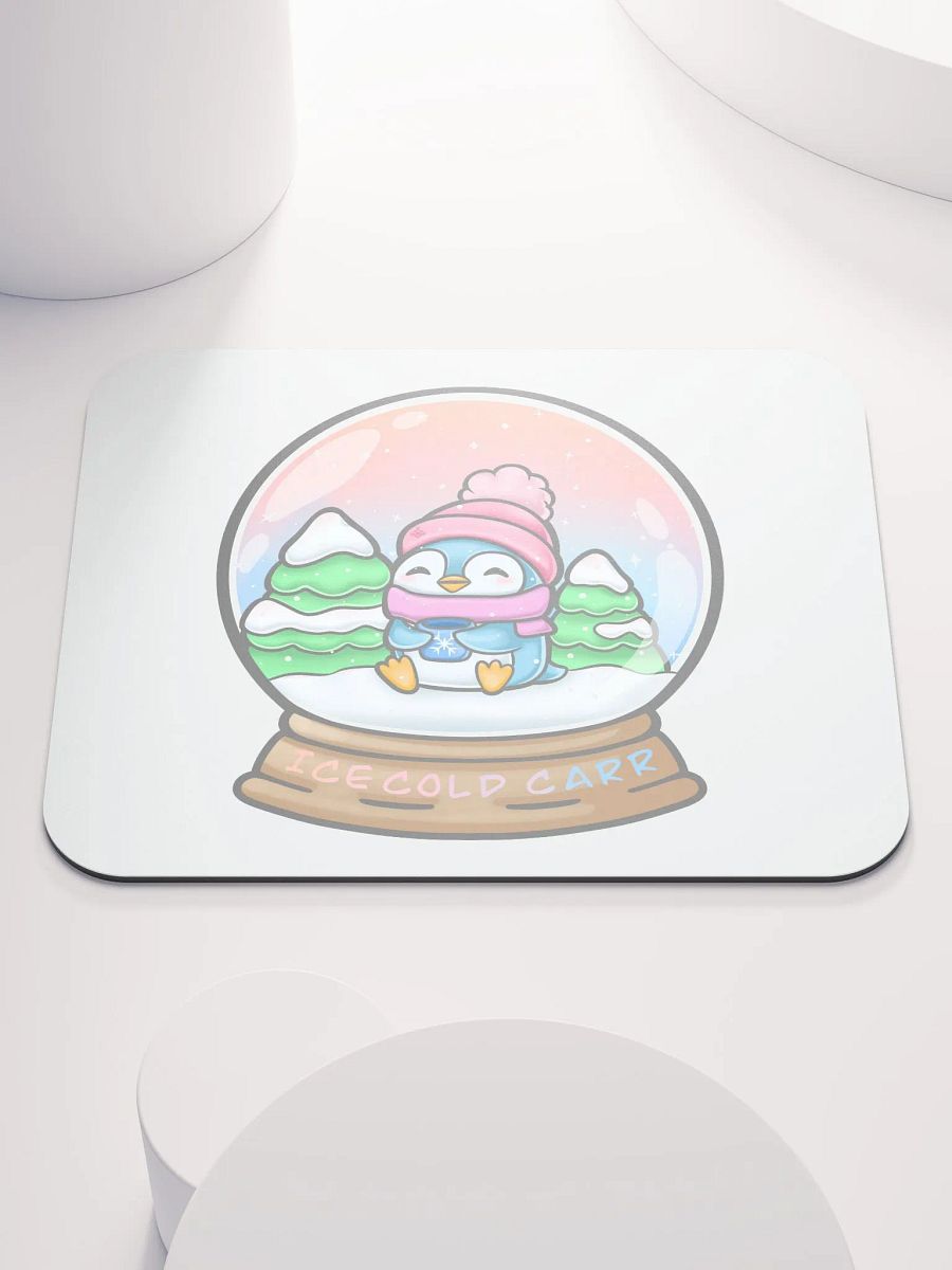 Ice Cold Snow Penguin Globe Mouse Pad product image (2)