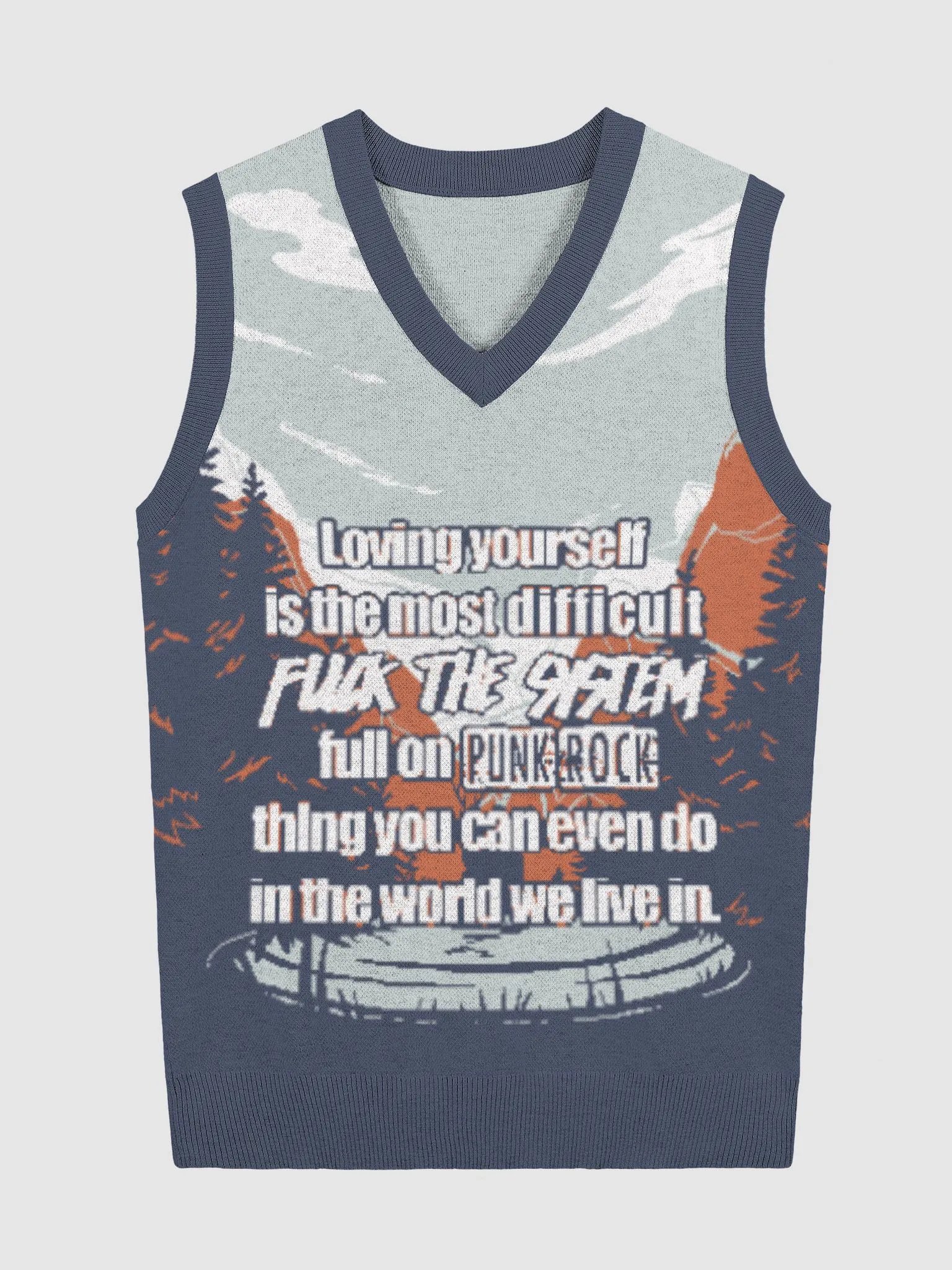 Loving Yourself Forest Knit Sweater Vest product image (3)