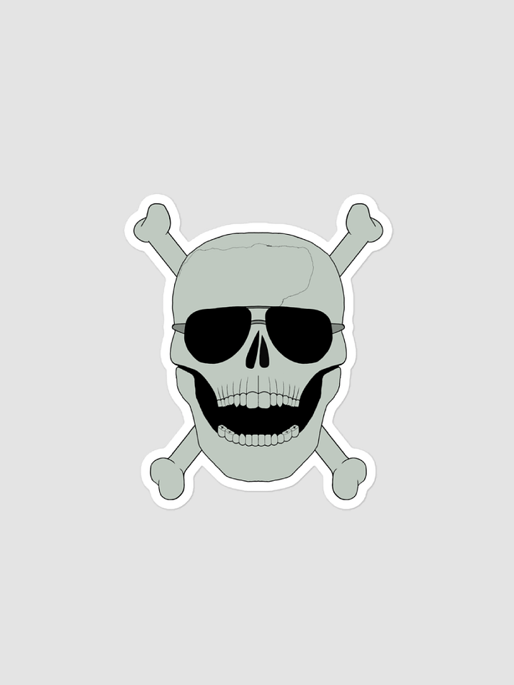 Wicked Aviator Skull Kiss Cut Stickers product image (1)