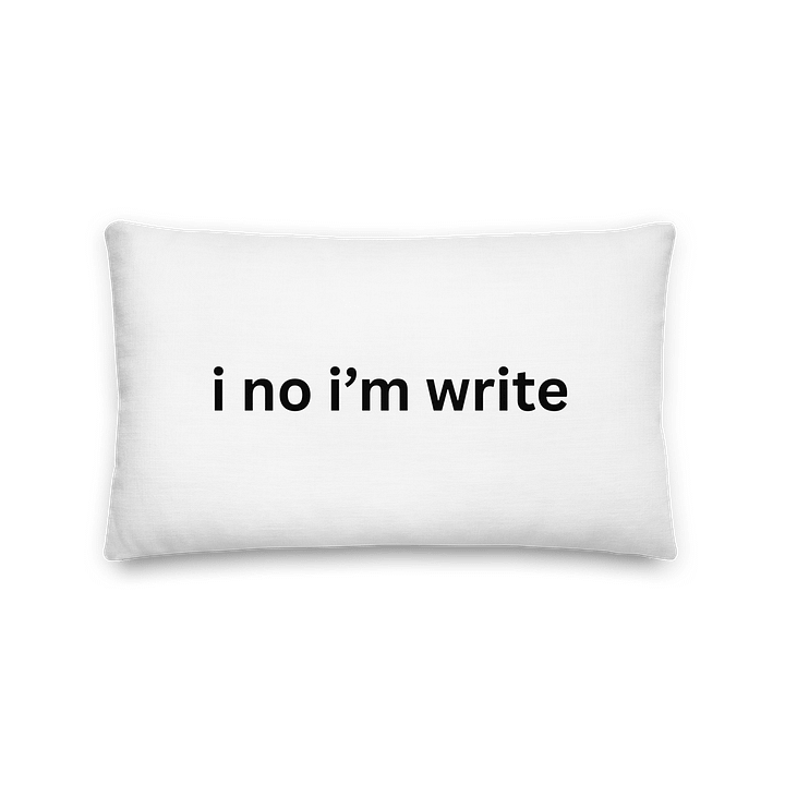 "i no i'm write" Throw Pillow product image (2)