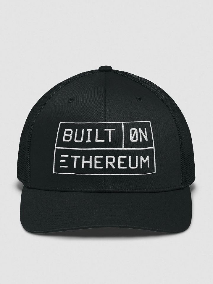 Built on Ethereum cap - white product image (1)
