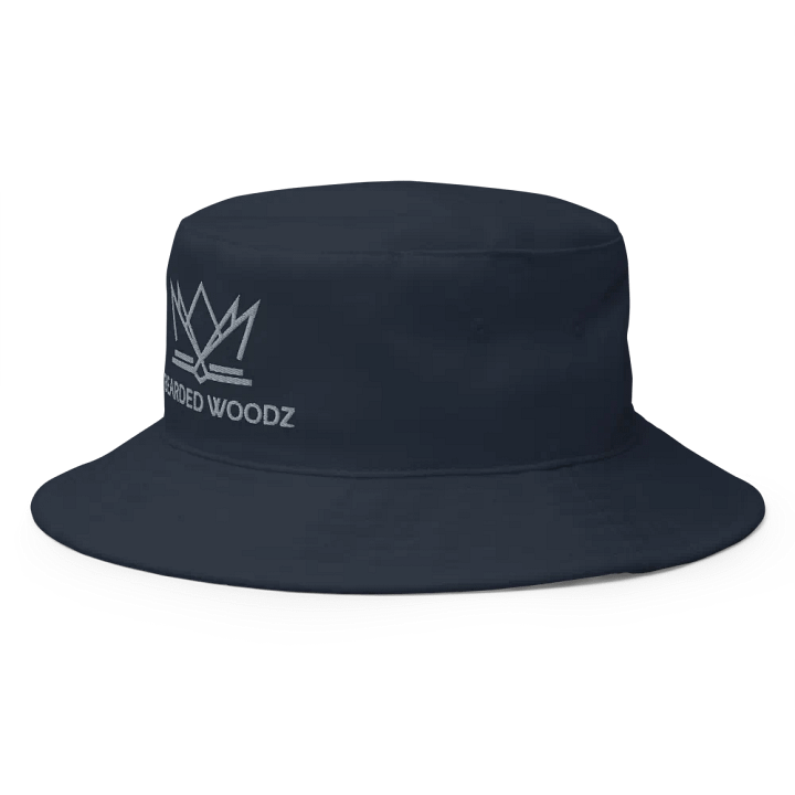 Bearded Woodz Navy Bucket Hat (Grey Embroidery) product image (2)