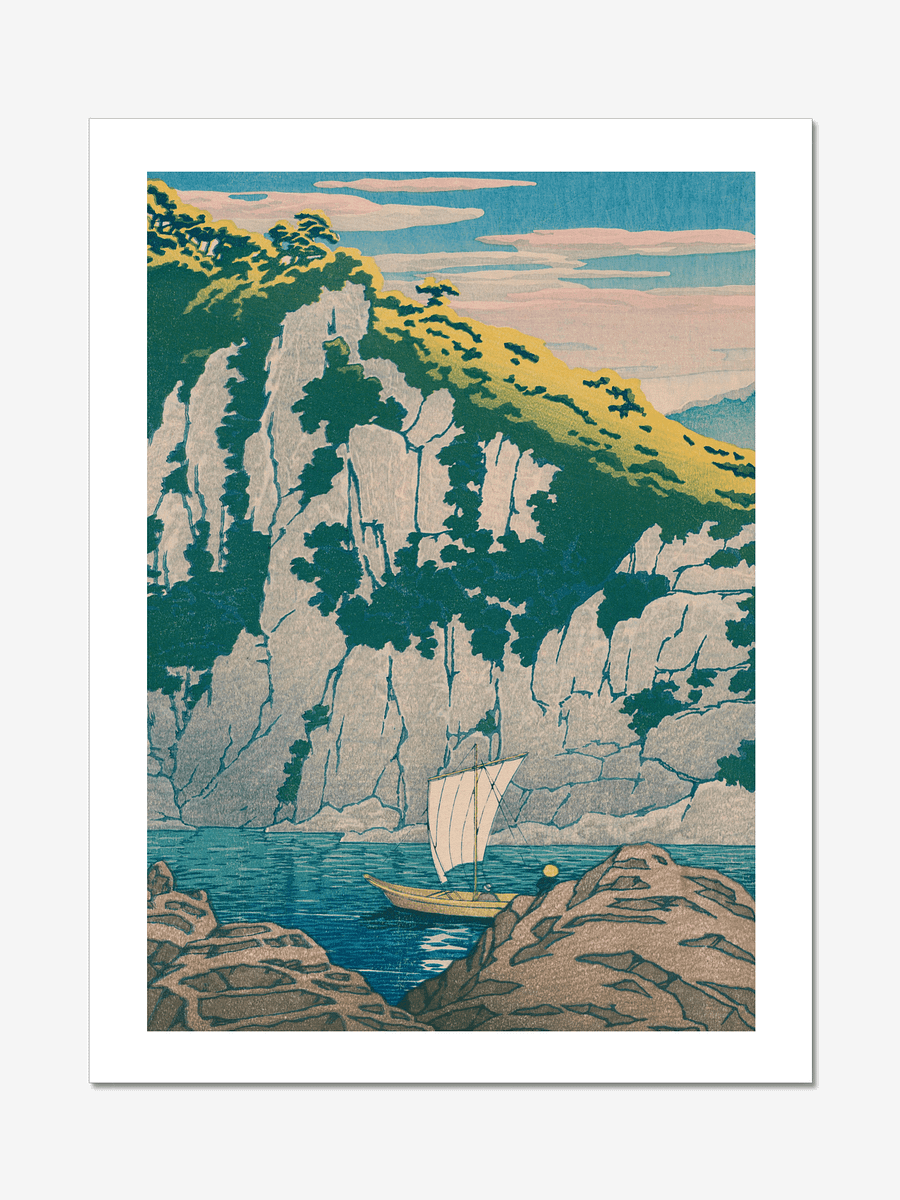Horai rock in the Kiso River - Kawase Hasui product image (1)
