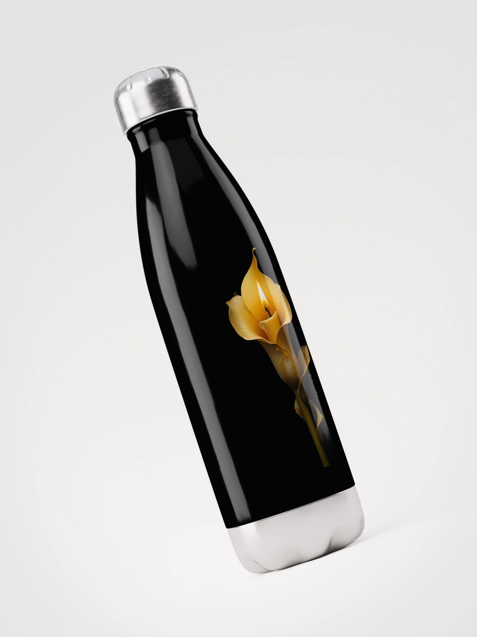 Calla Lily Flame Candle Stainless Steel Water Bottle product image (3)