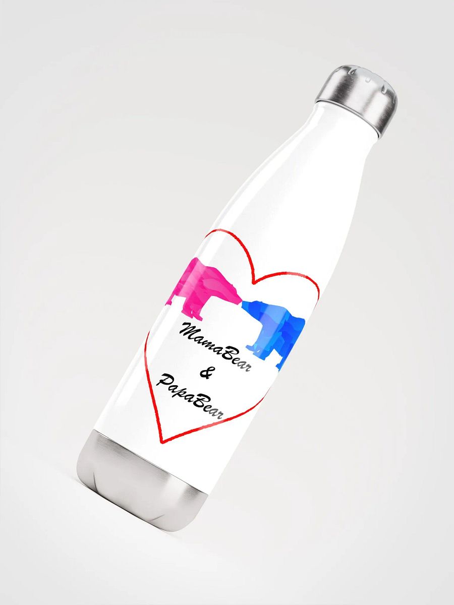Mama & Papa Bear Water Bottle White product image (4)
