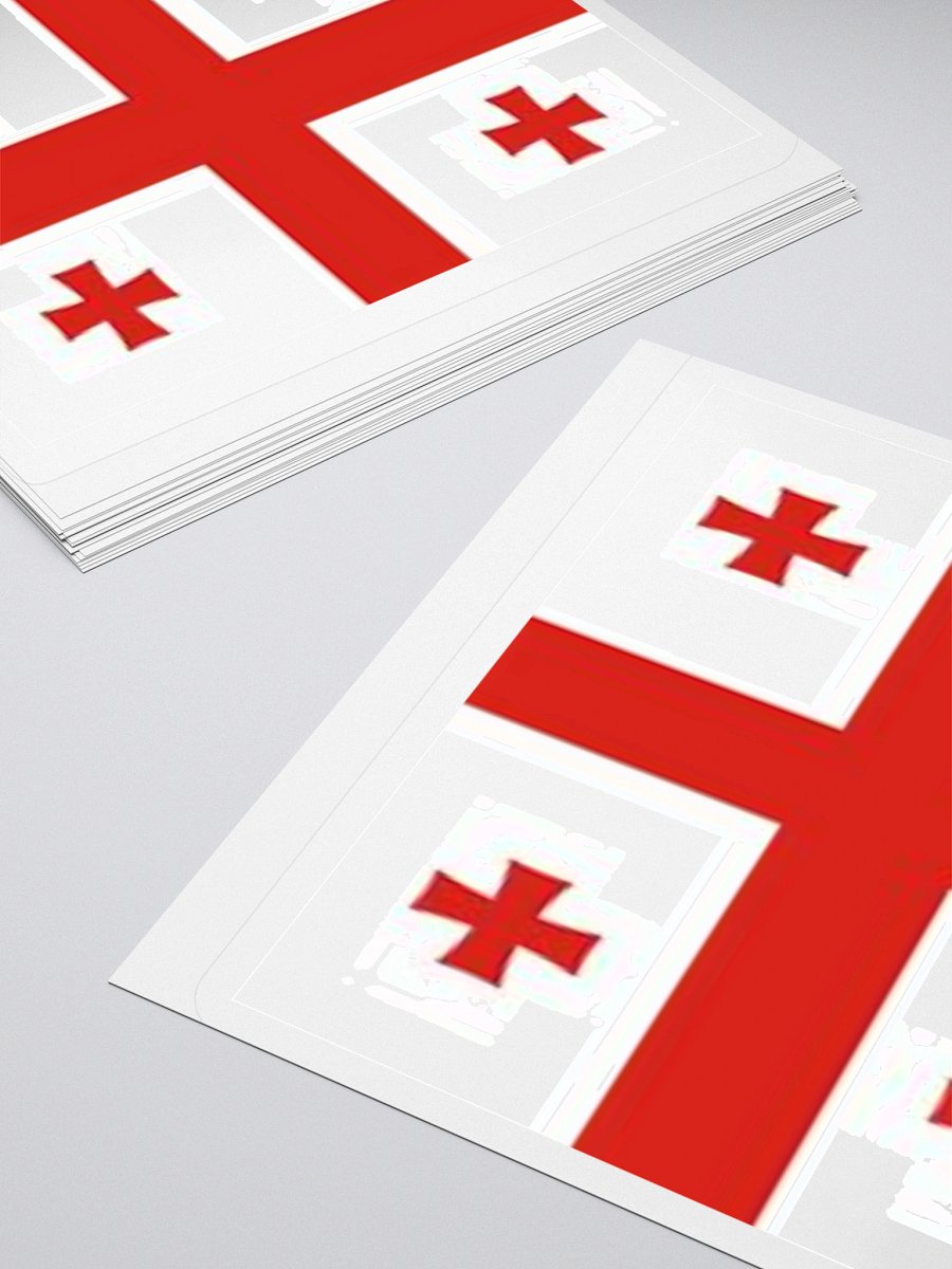 Georgia Flag Sticker | Five Crosses Design | Durable Vinyl | 3 Sizes product image (10)