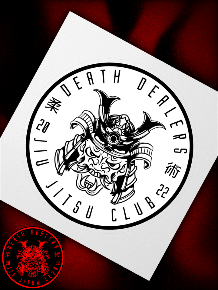 Death Dealers - Round Logo (White And Black) Sticker product image (1)