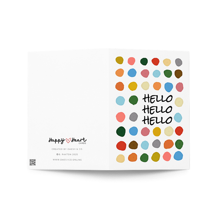 Hello Card | Playful Design, Blank Inside product image (2)