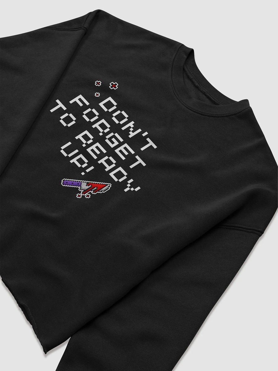 Dont Forget To Ready Up! Womens Fleece Printed Crop Top Sweatshirt product image (3)