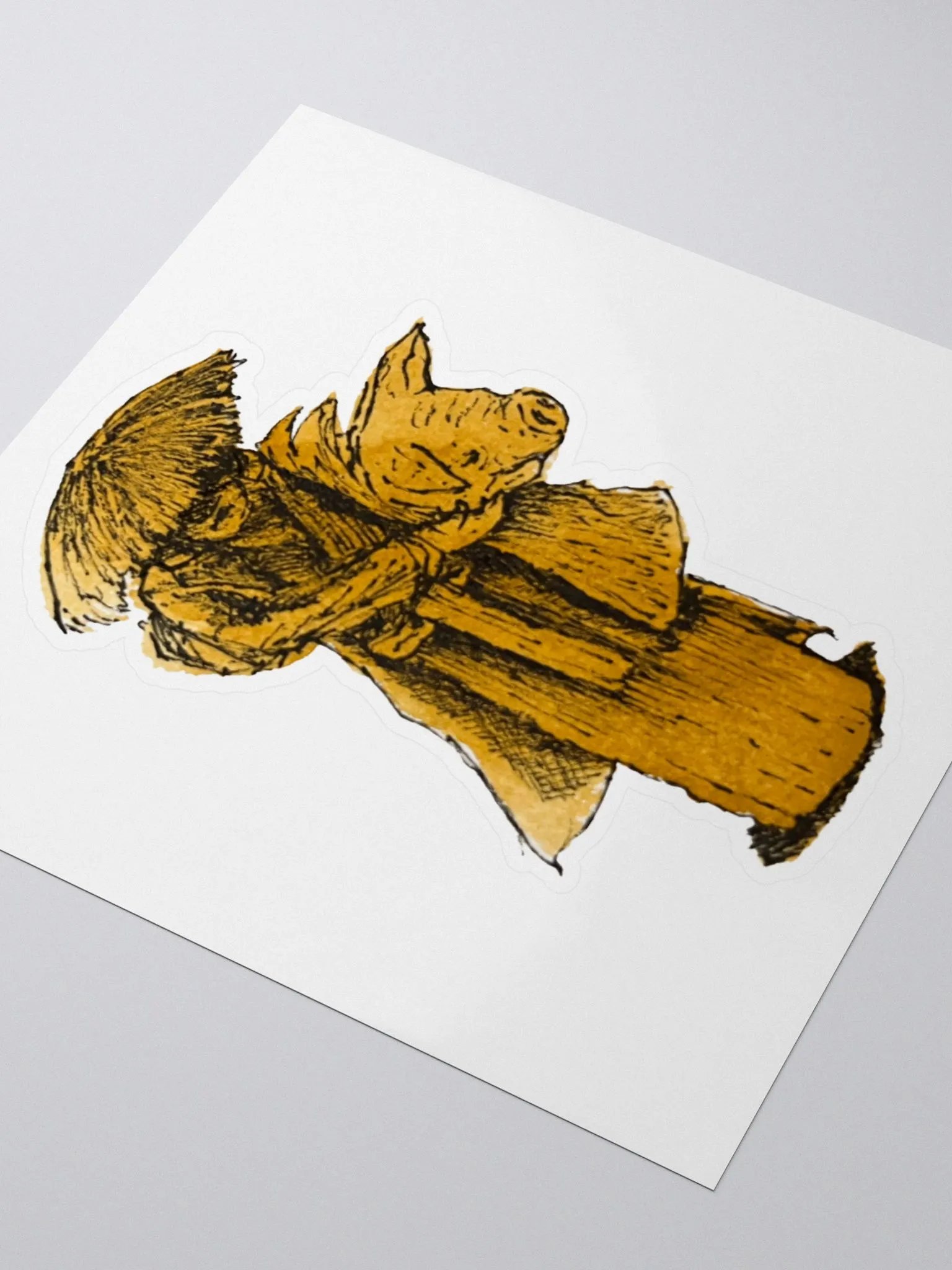 Watercolour Blobs Sticker- Yellow Ochre product image (3)