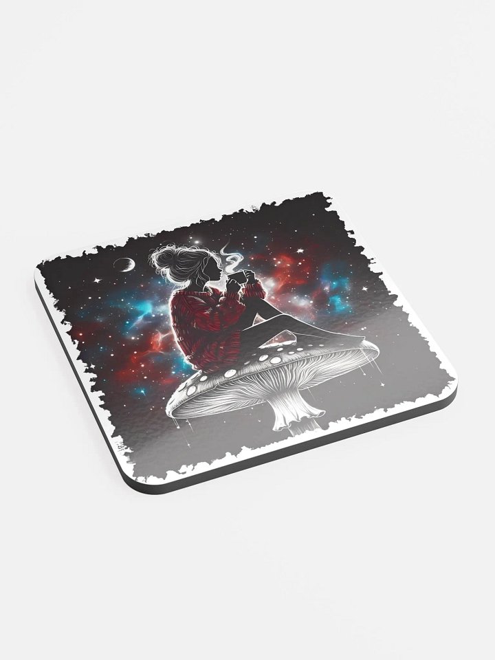 Chillin' in the Void High Glossed Cork Coaster product image (2)