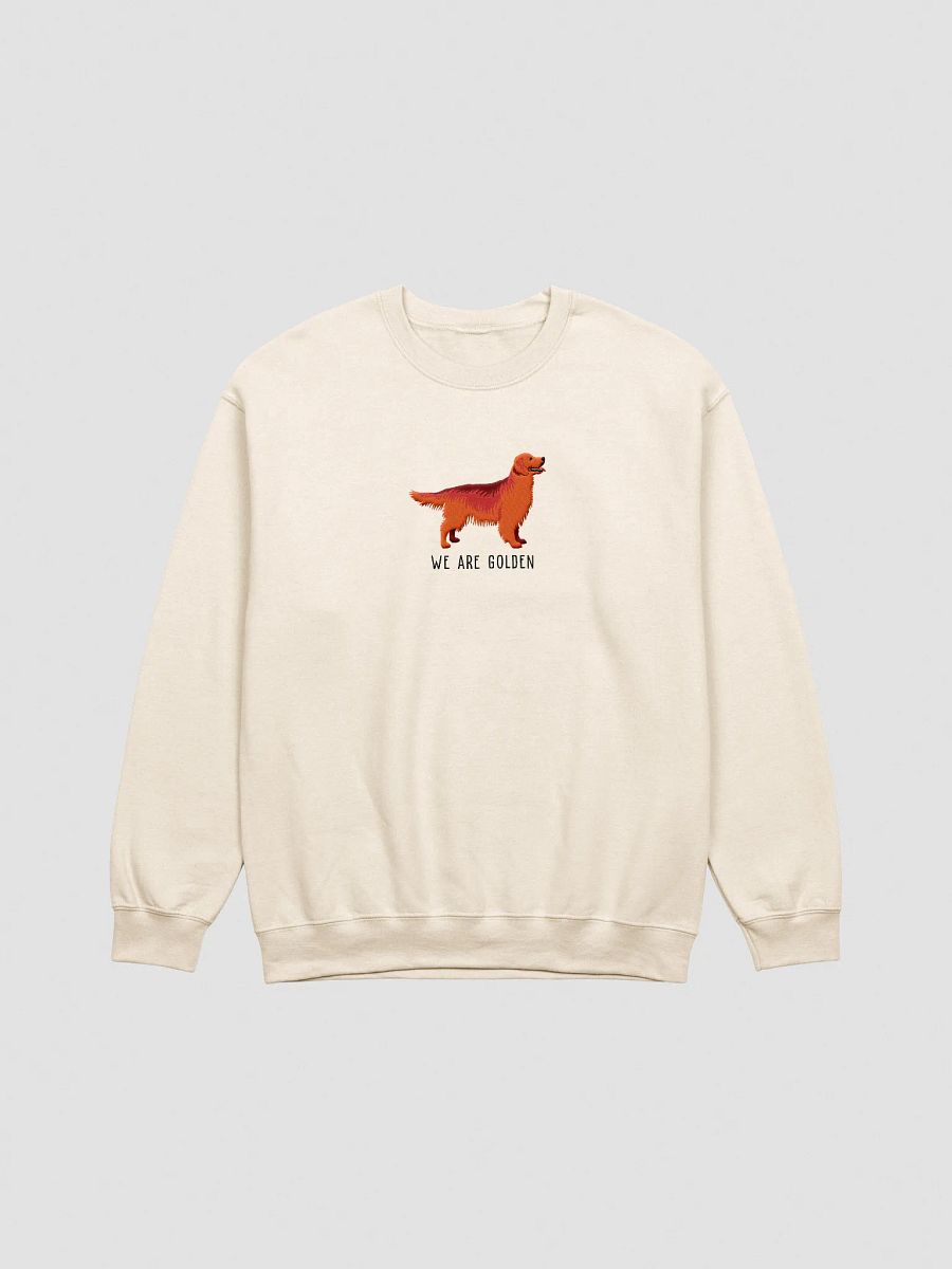 We Are Golden Sweatshirt (Embroidered) of a Golden Retriever(Red) product image (13)