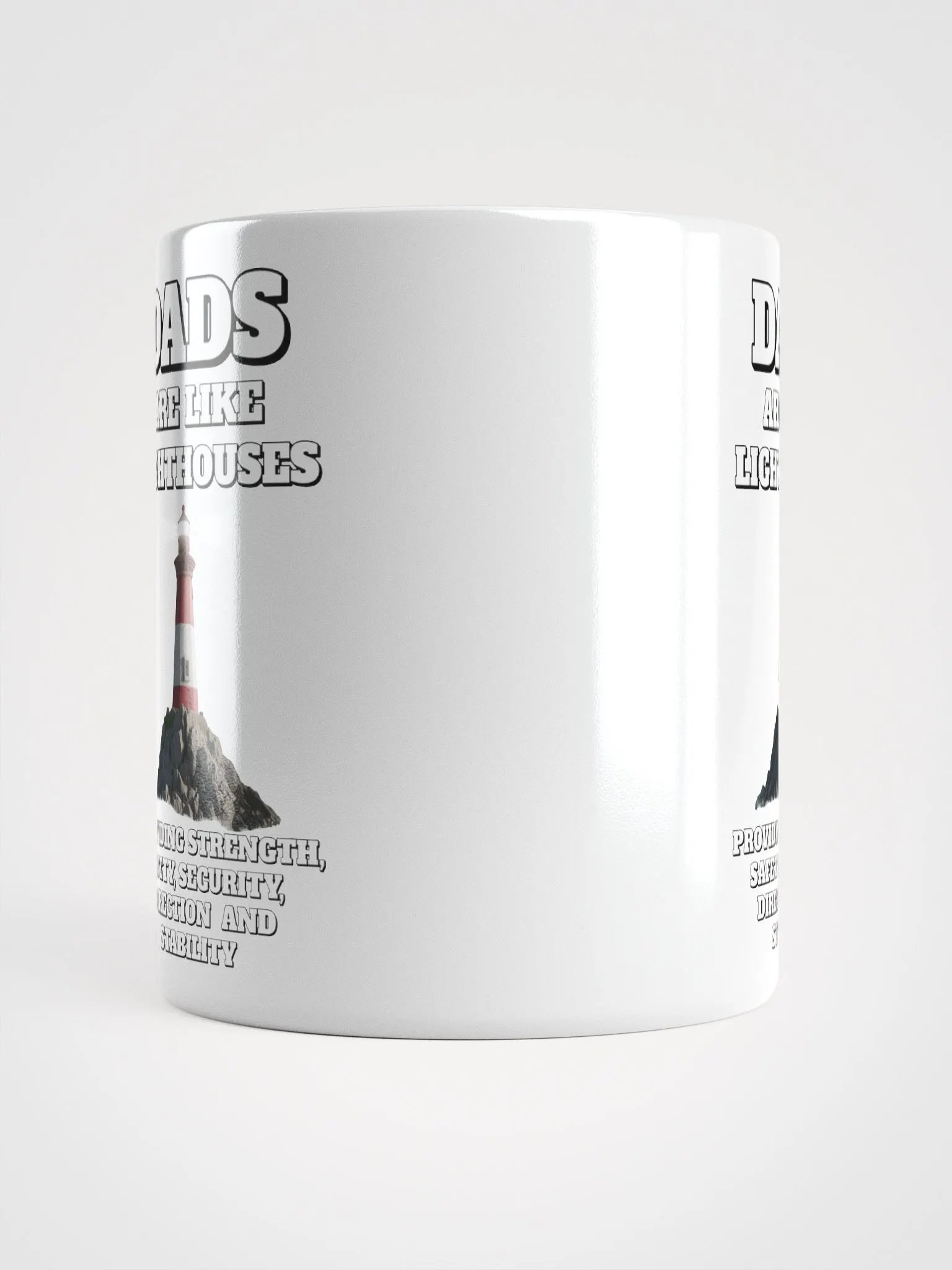 Dads Are Like Lighthouses Inspirational White Mug product image (13)