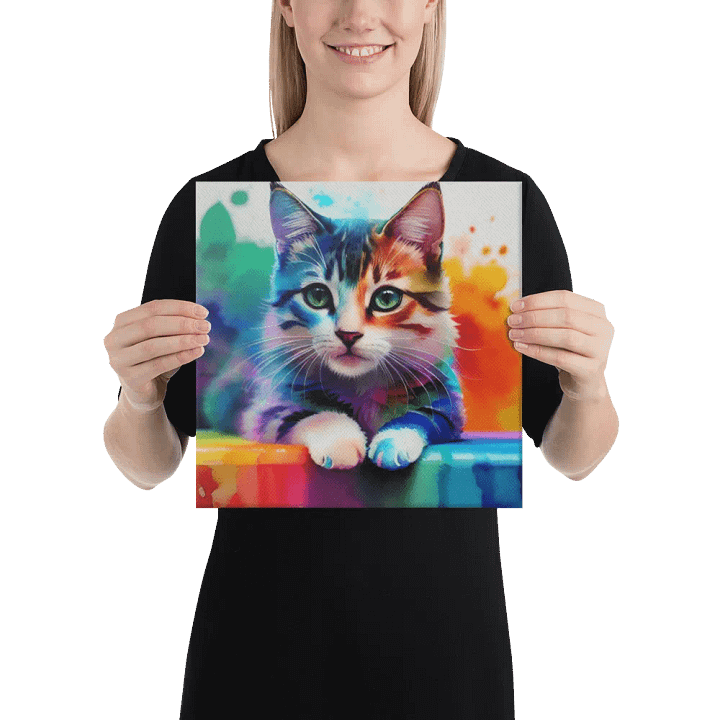 Cute Cat Digital Painting - v15 product image (2)