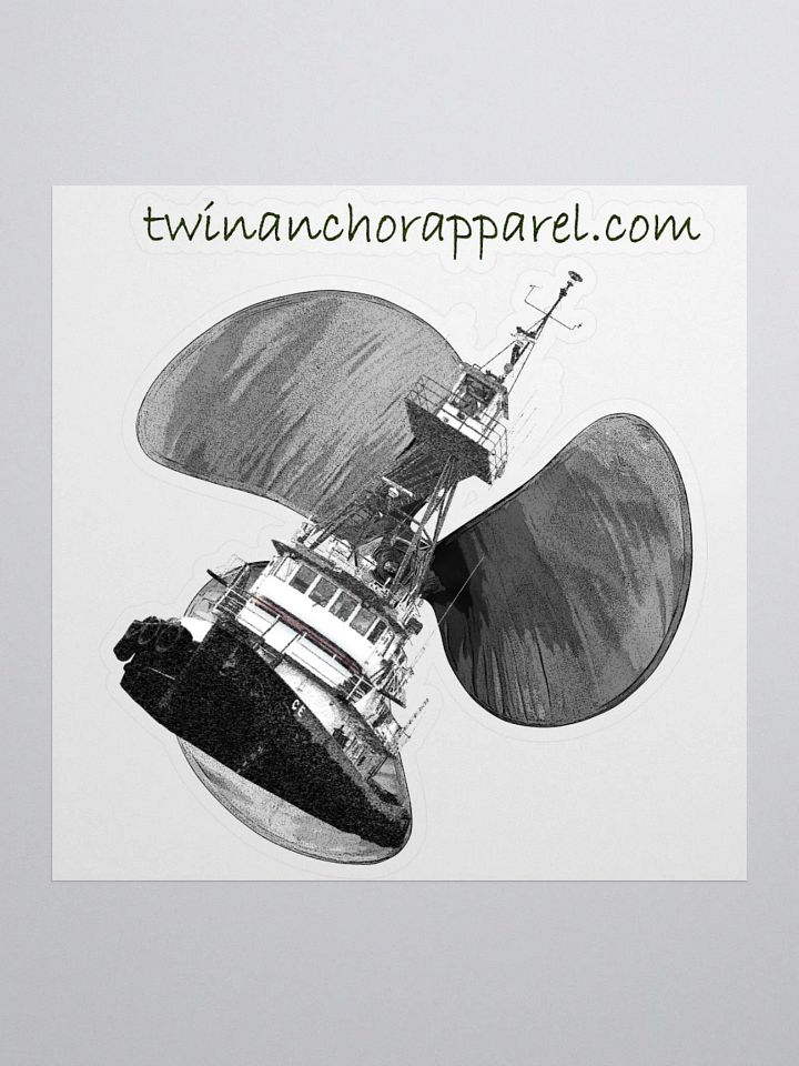 Three blade prop Tug CE Kiss Cut Stickers product image (1)