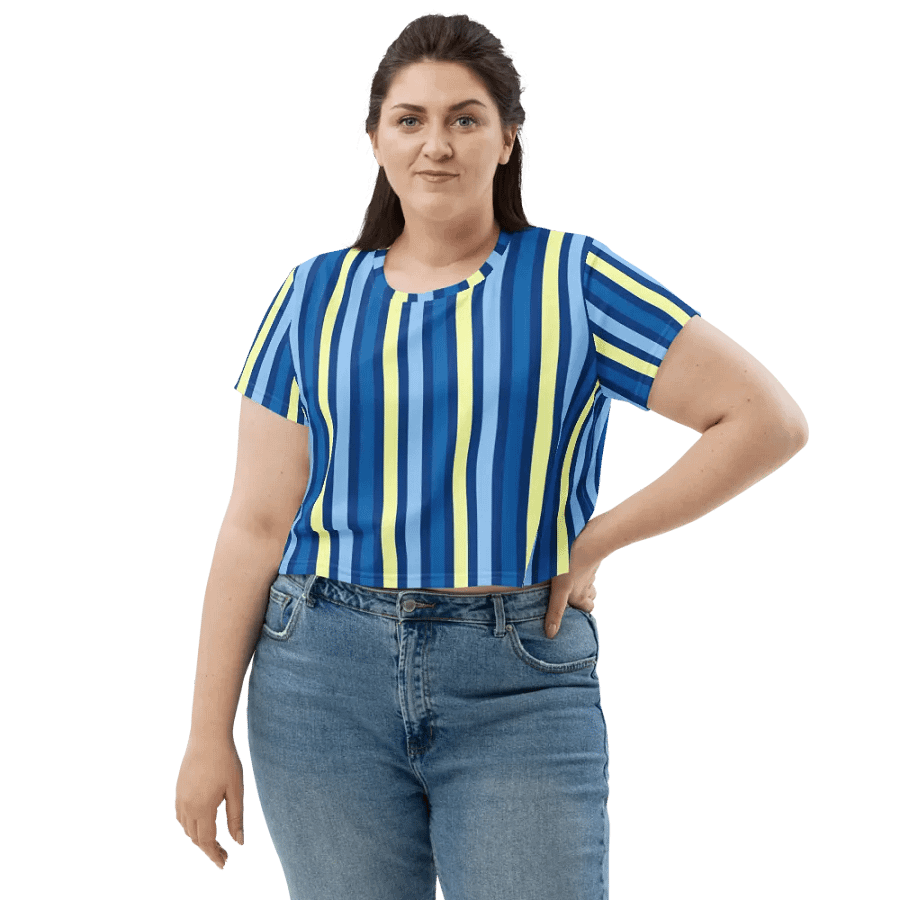 Blue Stripe Crop Top product image (6)
