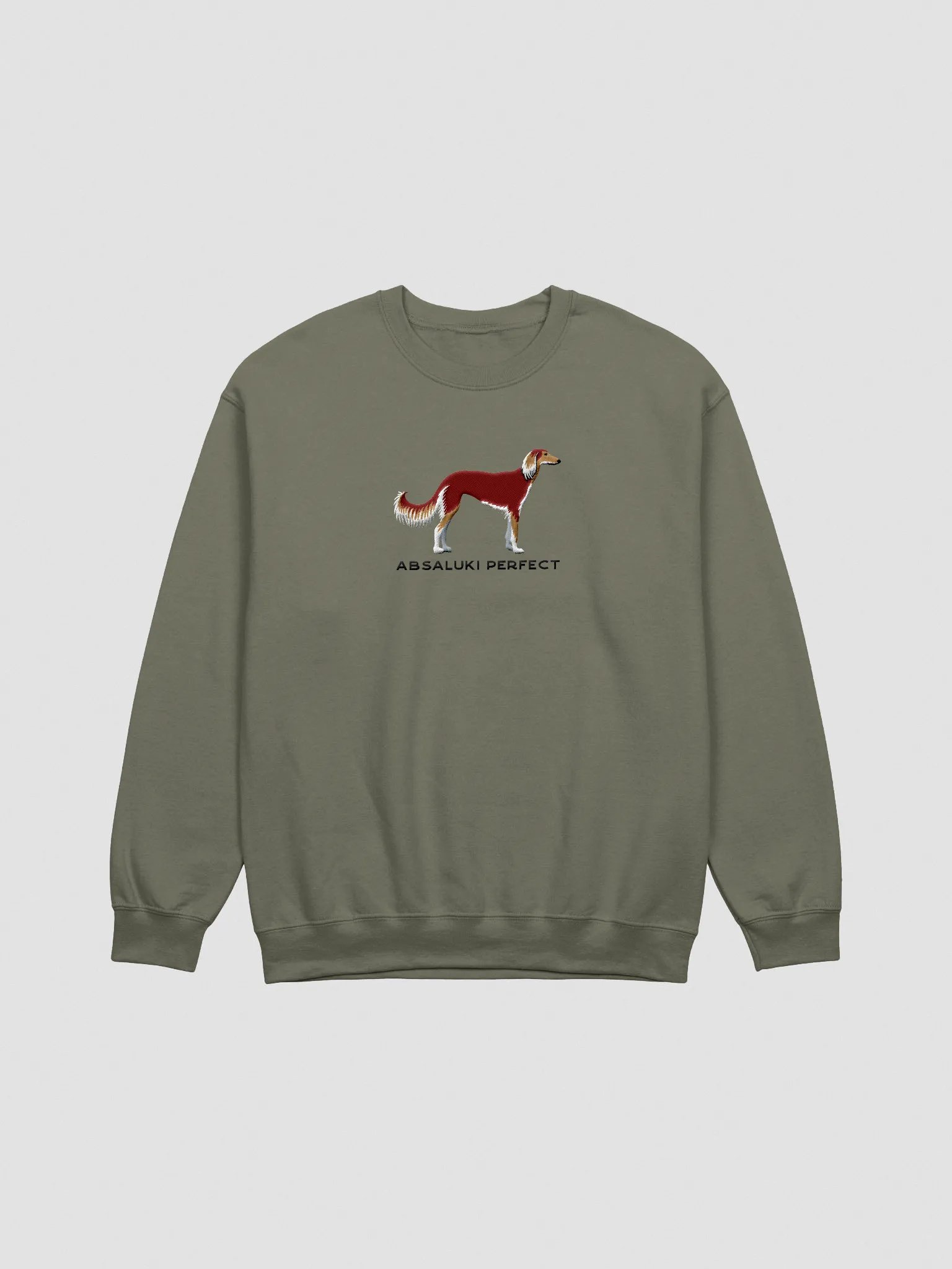 Absaluki Perfect Sweatshirt (Embroidered) of a Saluki(Chocolate) product image (3)