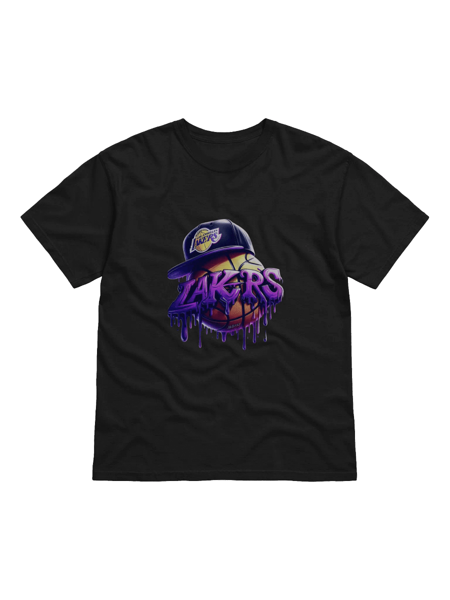 Lakers Graffiti Basketball Cap T-Shirt product image (2)