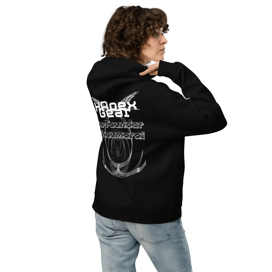 Unisex Premium Oversized Hoodie - Embroidered - Co Founder Shaumarai - White HApex Gear White Logo product image (4)