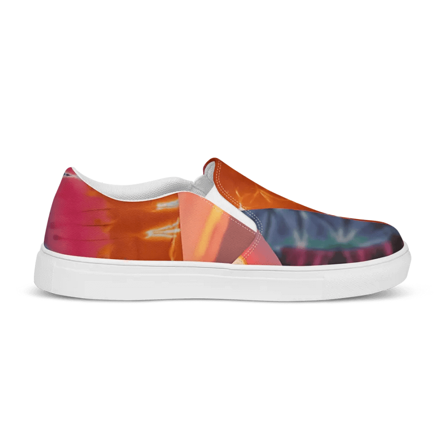Marble Swirl Tie-Dye Women's Slip-On Shoes product image (10)